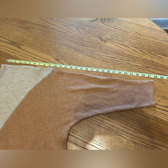 Easel Fall Modern Diagonal Color Block Soft Long Sleeve Sweater - Picture 14 of 15